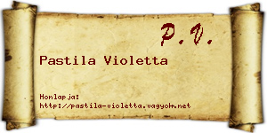 Pastila Violetta névjegykártya